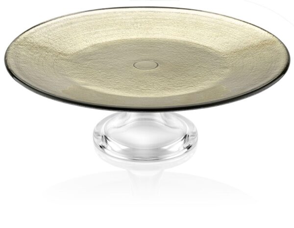 Bombay footed plate champagne